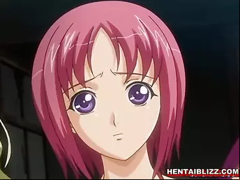 Busty Japanese hentai blowjob a cock